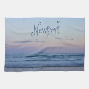 Paño De Cocina Newport Beach California Ocean Sunrise Blue