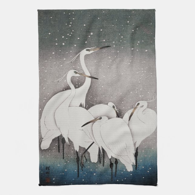 Paño De Cocina Nieve de invierno de granos de Koson en Japón (Vertical)