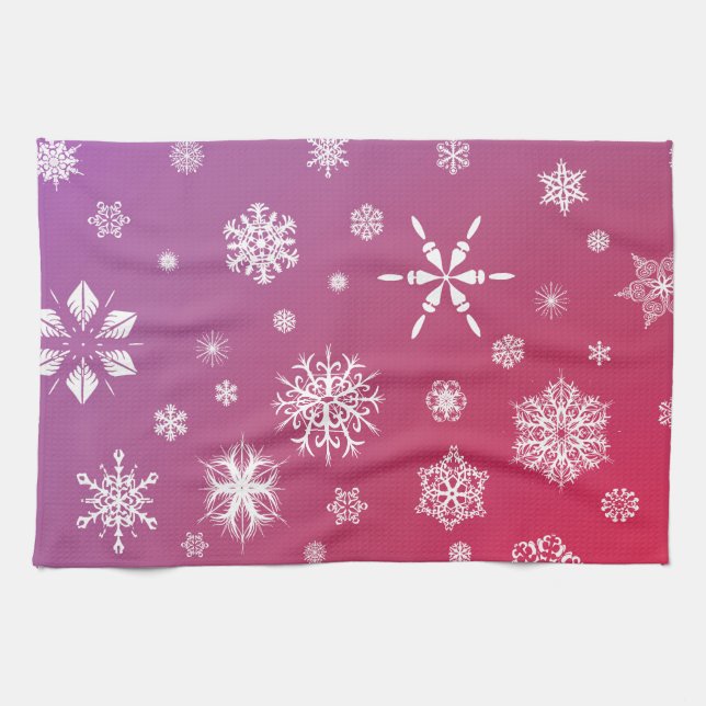 Paño De Cocina Nieve en caída (Horizontal)