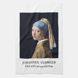 Paño De Cocina Niña con arete de perla 1665 Johannes Vermeer