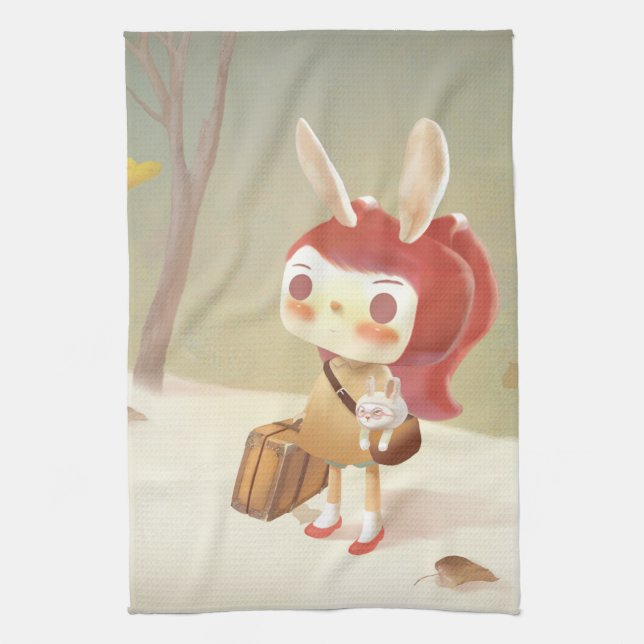 Paño De Cocina Niña perdida en el bosque (Vertical)