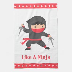 Paño De Cocina Ninja furtivo con armas Sai para niños