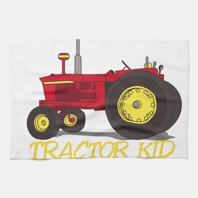 Paño De Cocina Niño del tractor (Horizontal)