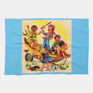 Paño De Cocina niños jugando pirata