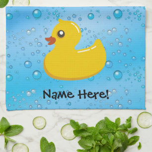 Paño De Cocina Niños personalizados burbujas azules de goma del