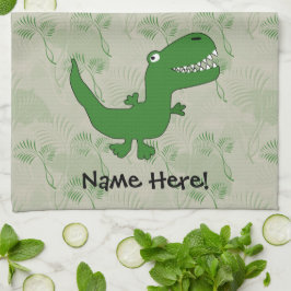 Paño De Cocina Niños Personalizados de dinosaurios T-Rex Tyrannos