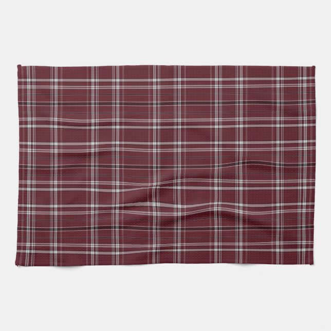 Paño De Cocina No. 51 del rojo, negro y del blanco de la tela (Horizontal)