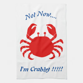 Paño De Cocina No Ahora...... ¡¡¡Soy Crabby!!! Palabras azules de