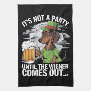 Paño De Cocina No Es Una Fiesta Hasta Dachshund Cerveza Irlandesa
