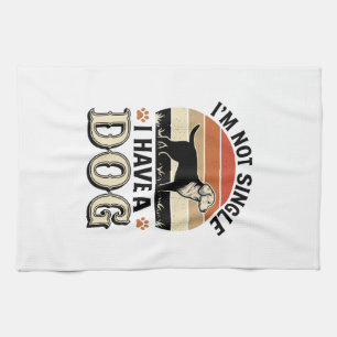 Paño De Cocina No Estoy Soltero Tengo un Diseño de Camiseta Vinta