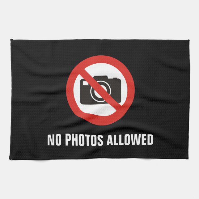 Paño De Cocina No se permiten fotos (Horizontal)