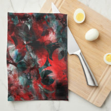 Noche con hojas rojas ostentosamente estropeadas c