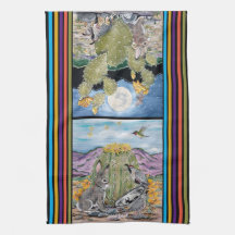 Noche de buenos días al suroeste de Cactus del des