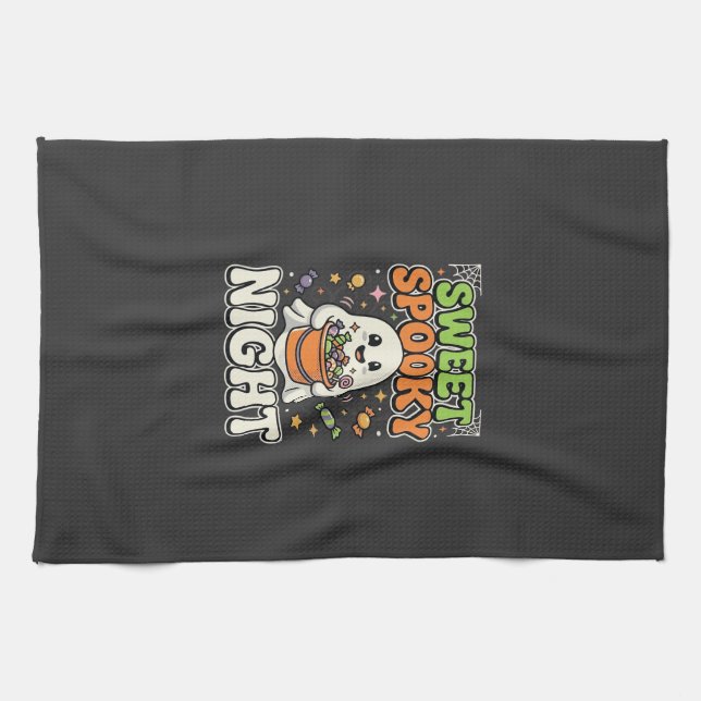 Paño De Cocina Noche de dulces de Halloween (Horizontal)