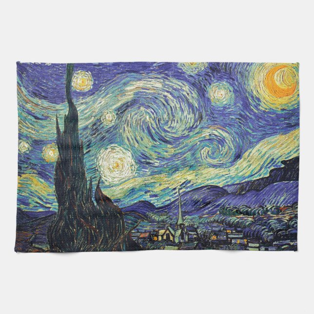 Paño De Cocina Noche estrellada de van Gogh (Horizontal)