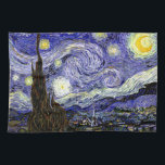 Paño De Cocina Noche estrellada de Van Gogh, 1889<br><div class="desc">El cuadro, muy bien acogido como el magnum opus de Van Gogh, ofrece una vista nocturna al exterior de su ventana de la sala de sanatorio, aunque se pintó de memoria durante el día. Imagen de dominio público. Contacte con Patrones y pinturas y gráficos para solicitudes especiales. © Copyright 2020...</div>