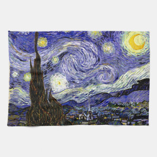 Paño De Cocina Noche estrellada de Van Gogh, 1889