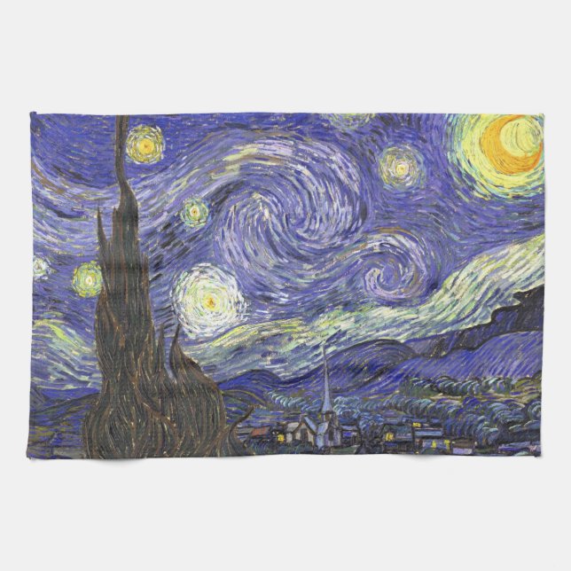 Paño De Cocina Noche estrellada de Vincent van Gogh (Horizontal)