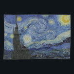 Paño De Cocina "Noche estrellada" por Van Gogh<br><div class="desc">Este diseño presenta una reproducción sin alteraciones ni ediciones muy alta de la famosa pintura "Starry Night" de Van Gogh.</div>