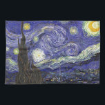 Paño De Cocina Noche estrellada, Vincent Van Gogh.<br><div class="desc">Noche estrellada,  Vincent Van Gogh. Famoso impresionismo arte fino. Paisaje de pintura al óleo.</div>