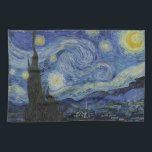 Paño De Cocina Noche estrellada y Van Gogh/arte vintage famoso<br><div class="desc">Toallas de cocina: El mundo de las famosas obras de arte de cosecha holandesas - "La noche estrellada" y Vincent van Gogh es un aceite sobre lienzo pintado en junio de 1889, describe las vistas desde la ventana de su habitación de asilo en Saint-Rémy-de-Provence, frente al este, justo antes del...</div>