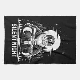 Paño De Cocina Noche silenciosa Santa Navidad Veterano Militar