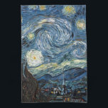 Paño De Cocina Noche Van Gogh Starry<br><div class="desc">Obra maestra de la noche Vincent Van Gogh Starry,  obra de arte de época sobre productos modernos de Zazilicious</div>