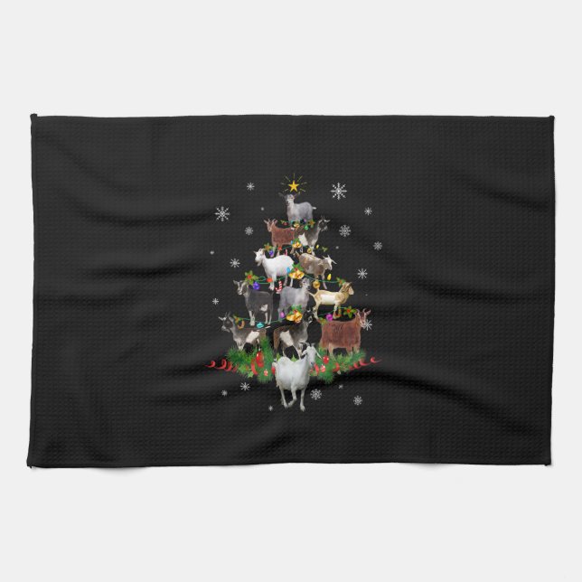 Paño De Cocina Nochebuena de cabra navideña (Horizontal)