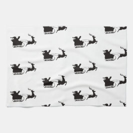 Paño De Cocina Nochebuena navideña moderna y reno