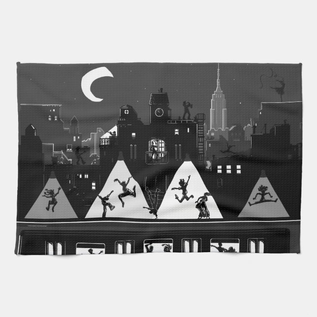 Paño De Cocina Noches de Boogie de Nueva York (Horizontal)