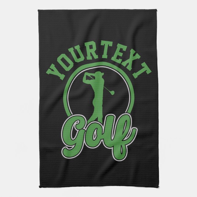 Paño De Cocina NOMBRE ADICIONAL DE Golf Personalizado Retro Pro G (Vertical)
