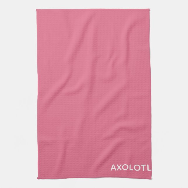 Paño De Cocina Nombre de color rosa Axolotl (Vertical)