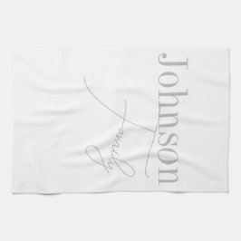 Paño De Cocina Nombre de familia personalizado Moderno Minimalist