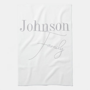 Paño De Cocina Nombre de familia personalizado Moderno Minimalist