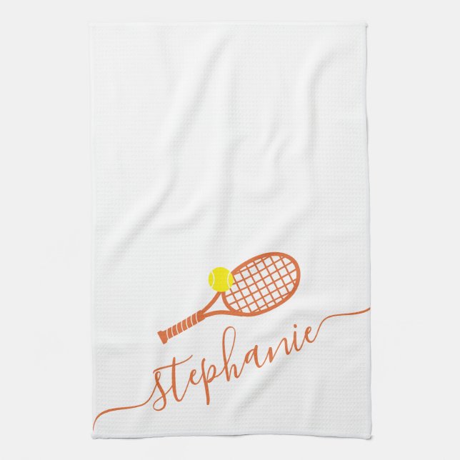 Paño De Cocina Nombre de guión de pista de tenis personalizado (Vertical)