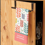 Paño De Cocina Nombre de la cita del Personalizado de las hojas d<br><div class="desc">Bonito Coloridas hojas modernas nombre o cite toallas personalizadas. Estas toallas de moda de bonito son perfectas para darle vida a la cocina. Págalo con una botella de vino y hace un gran regalo personalizado para amigos, familia, compañeros de trabajo, vecinos, abuela, mamá, etc. Añadir un nombre de cita favorita....</div>