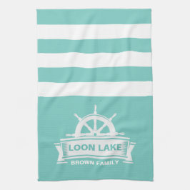 Paño De Cocina Nombre de la familia de vacaciones de Lake House