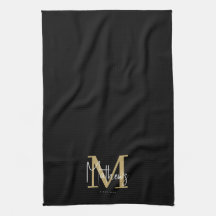 Nombre de la familia Gold Black White Monogram