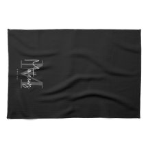 Nombre de la familia Monograma de Gris Blanco Negr