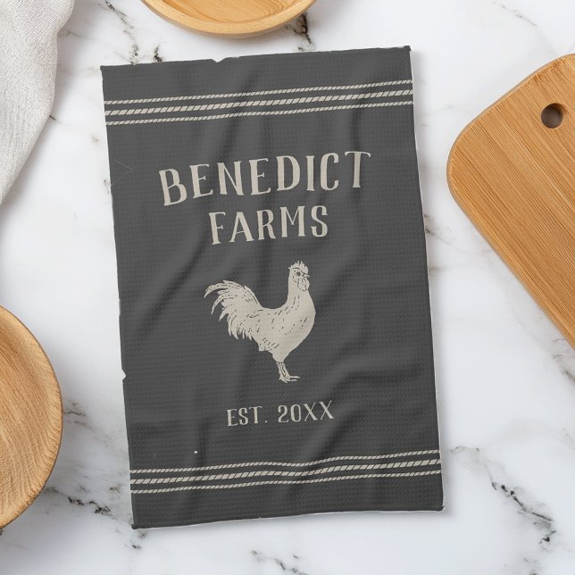 Paño De Cocina Nombre de la granja personalizada de pollo de rúcu (Subido por el creador)