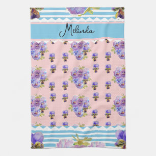 Paño De Cocina Nombre de mujer de pensamiento francés pastel rosa