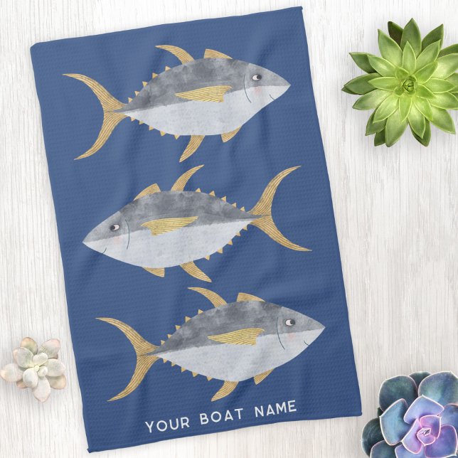 Paño De Cocina Nombre del barco de pescado del atún (Subido por el creador)