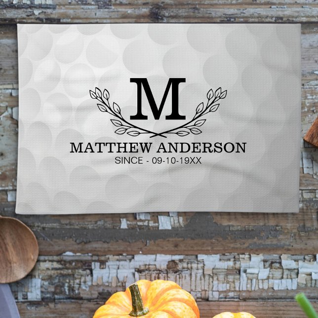 Paño De Cocina Nombre del patrón de bola de golf personalizado Mo (Subido por el creador)