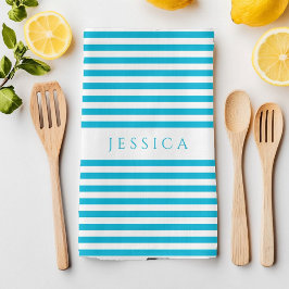 Paño De Cocina Nombre del patrón de franjas azules modernas