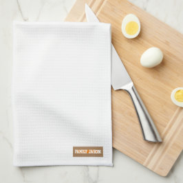 Paño De Cocina Nombre familiar blanco simple y elegante para ella