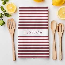 Paño De Cocina Nombre moderno del patrón rayado de Borgoña