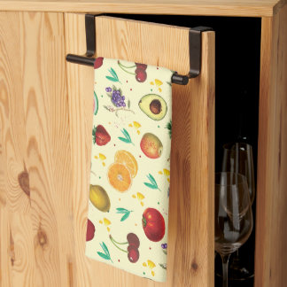 Paño De Cocina Nombre Personal Frutas Tropicales Y Verduras