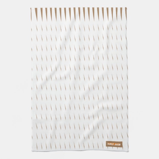 Paño De Cocina Nombre personalizado bandas monogramo ondas kit ma (Vertical)