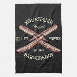 Paño De Cocina NOMBRE personalizado Barber Straight Razor Barbers