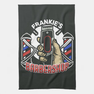 Paño De Cocina NOMBRE personalizado Barbería de retro de barbería